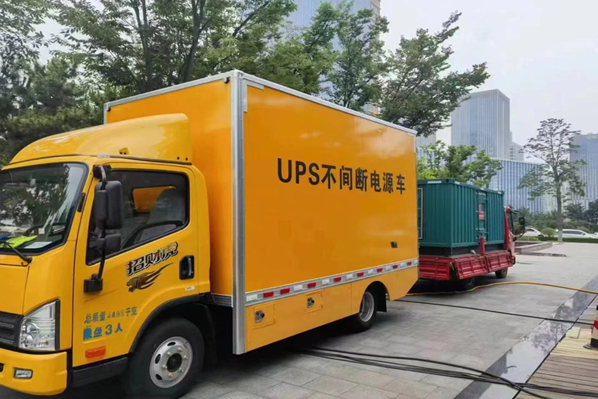 兴隆台发电机租赁施工现场