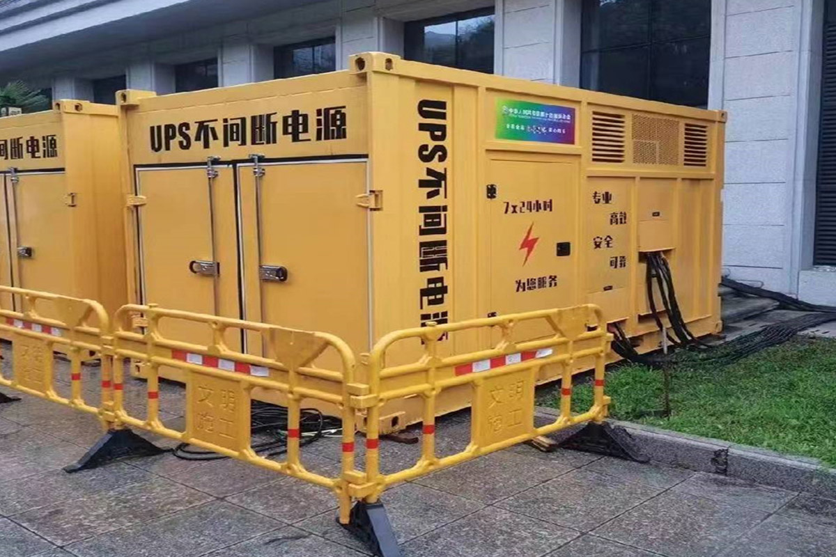 兴隆台发电机租赁施工现场