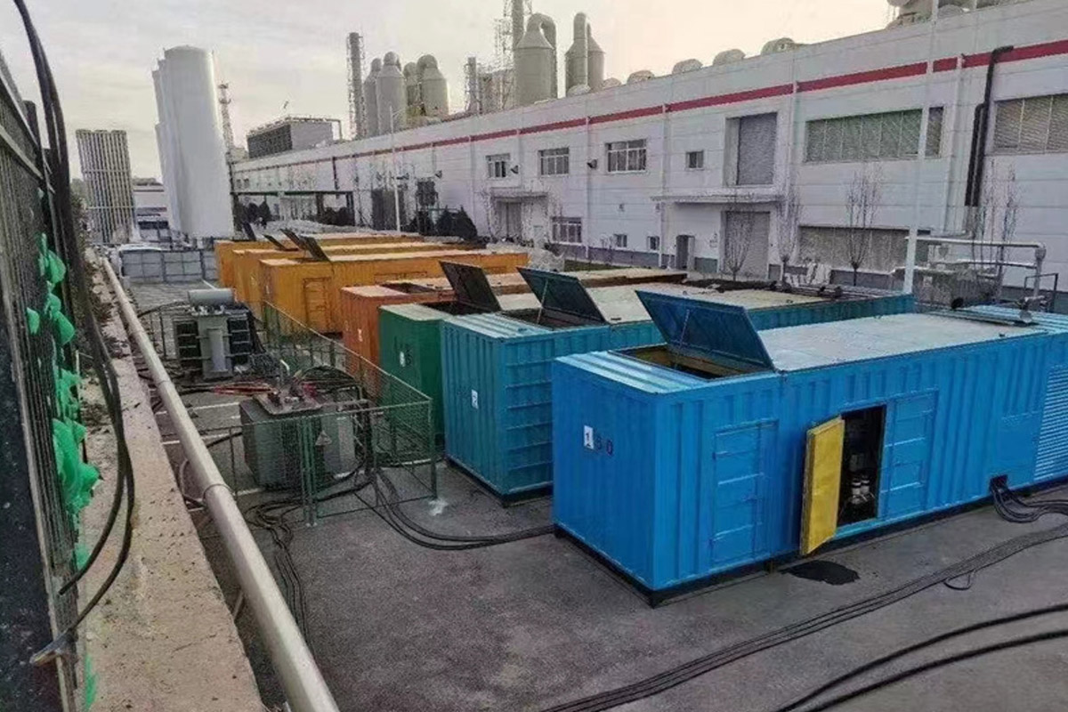 兴隆台发电机租赁施工现场